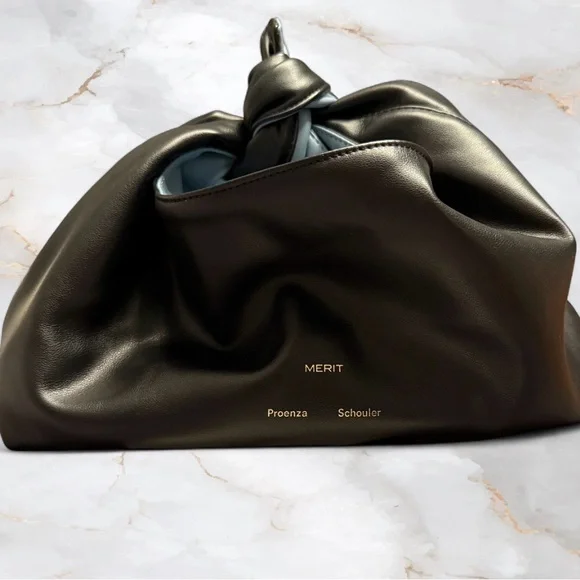 Proenza Schouler x Merit Blue/Black Reversible Leather Top Handle Bag ✨ - Picture 10 of 10